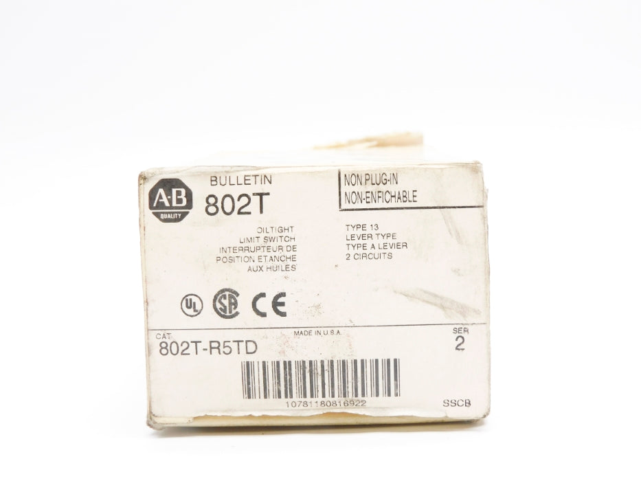 ALLEN BRADLEY 802T-R5TD SER. 2 (WH) NSMP