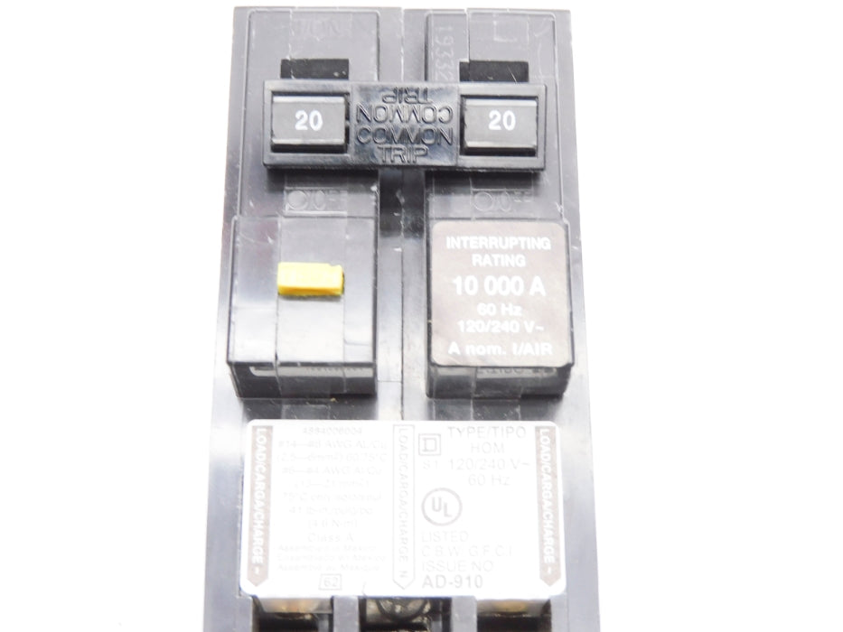 SQUARE D HOM220GFI 20A 120/240V NSMP