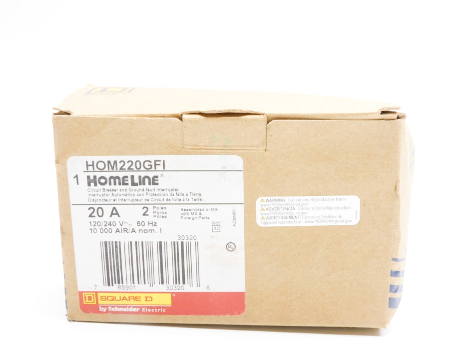 SQUARE D HOM220GFI 20A 120/240V NSMP