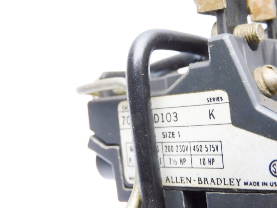 ALLEN BRADLEY 709-BOD103 SER. K 110/115-120V UNMP
