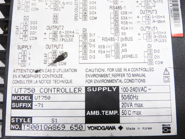 YOKOGAWA UT750-71 UNMP
