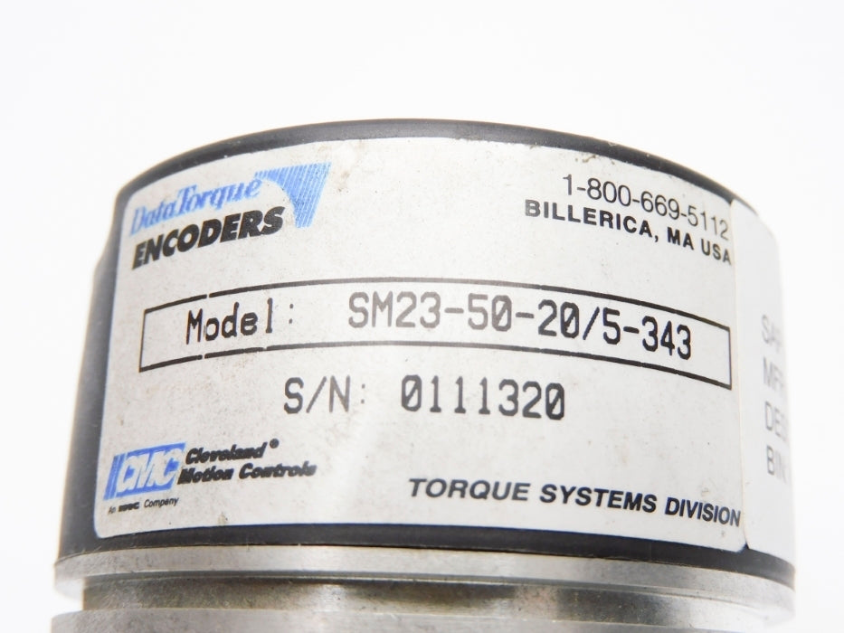 DATA TORQUE SM23-50-20/5-343 UNMP