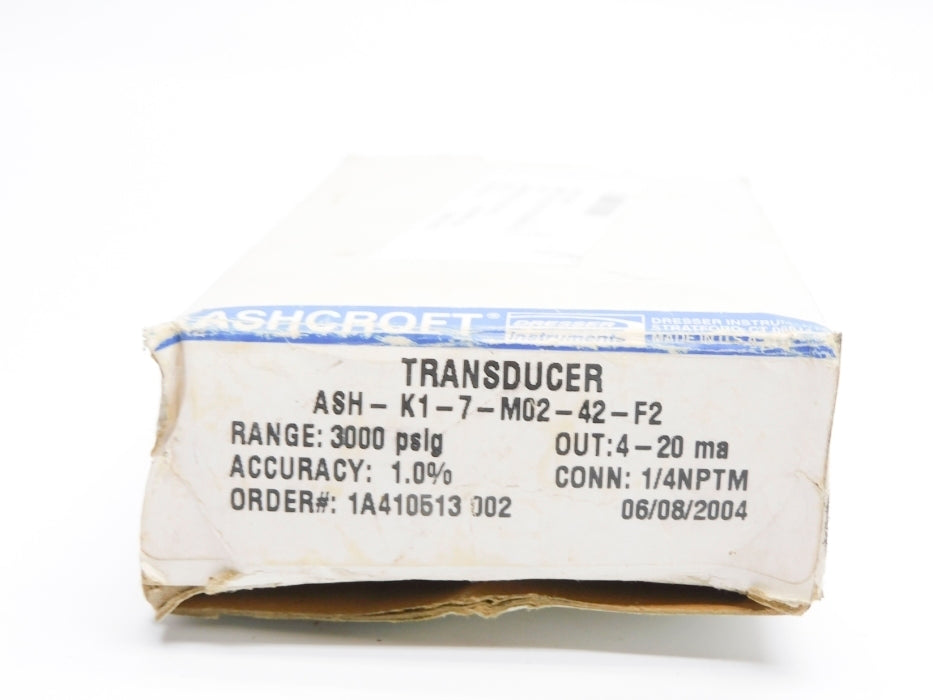 ASHCROFT ASH-K1-7-M02-42-F2 3000PSIG NSMP