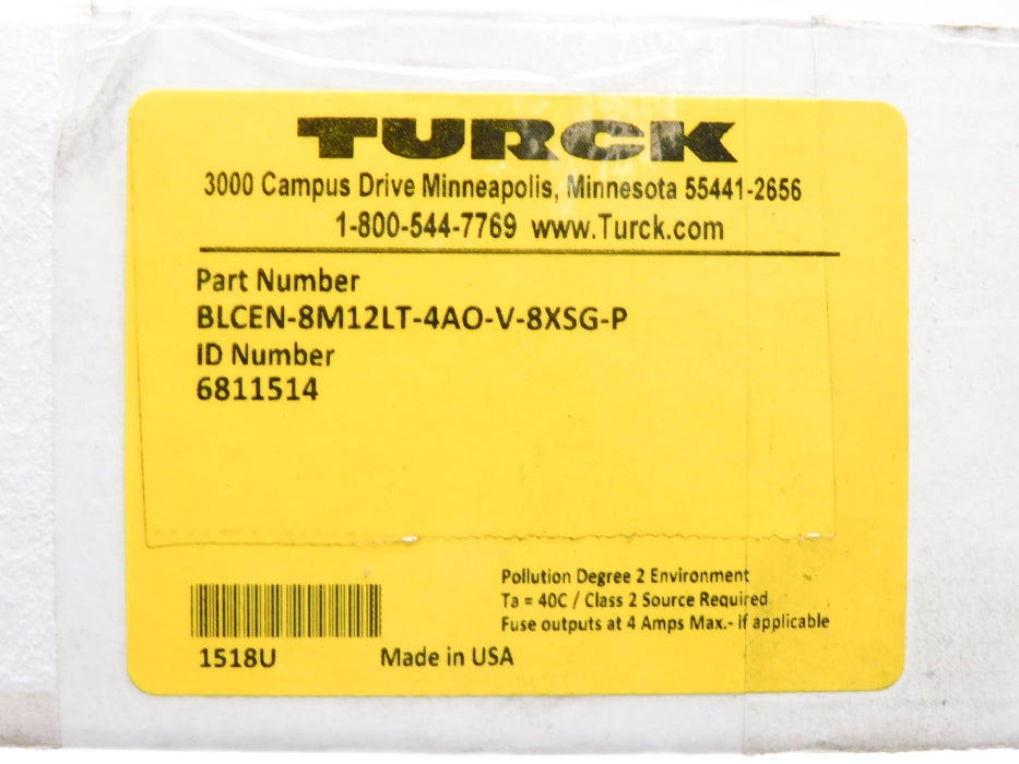 TURCK BLCEN-8M12LT-4AO-V-8XSG-P 6811514 NSMP