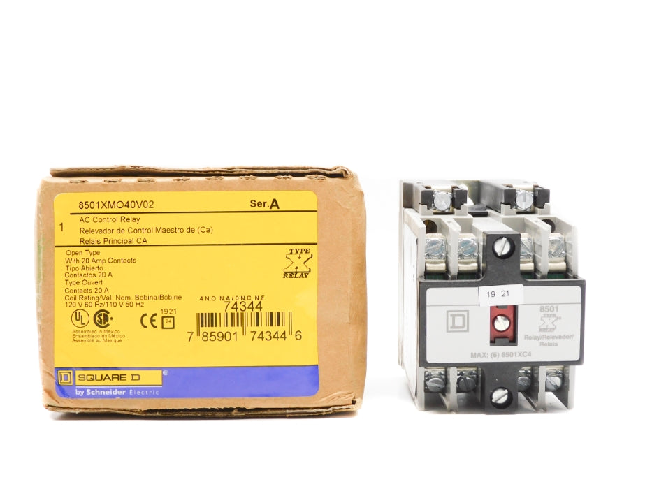 SQUARE D 8501XMO40V02 SER. A 120/110V 20A NSMP