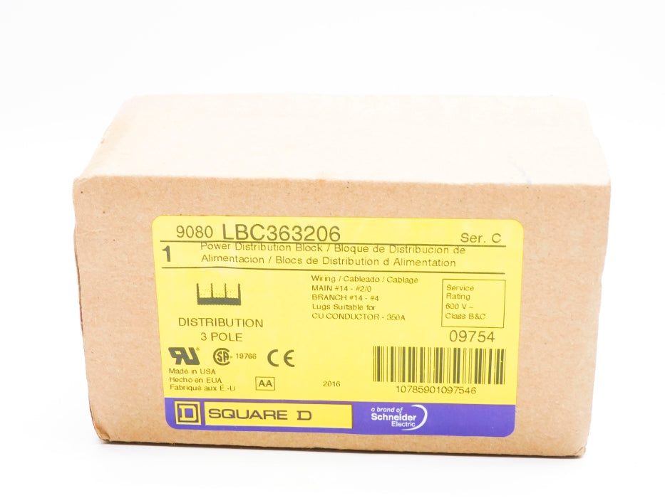 SQUARE D 9080LBC363206 SER. C NSMP