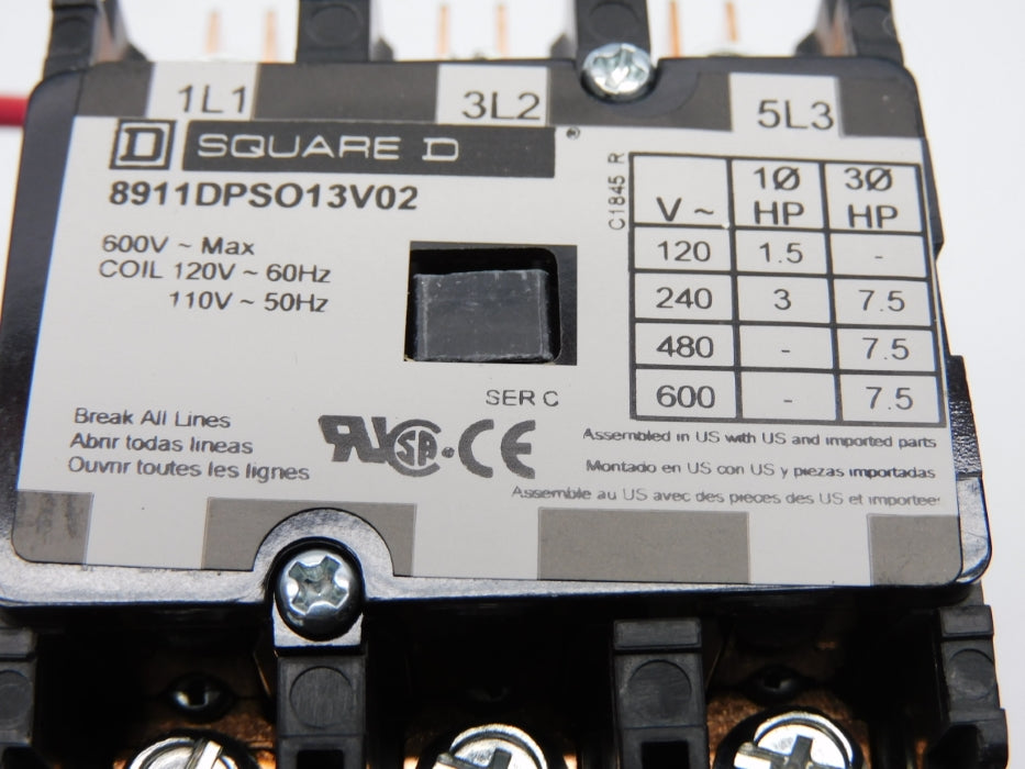 SQUARE D 8911DPSO13V02 SER. C 110/120V NSMP