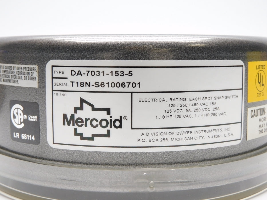 MERCOID DA-7031-153-5 120/240V 2-60PSI NSMP
