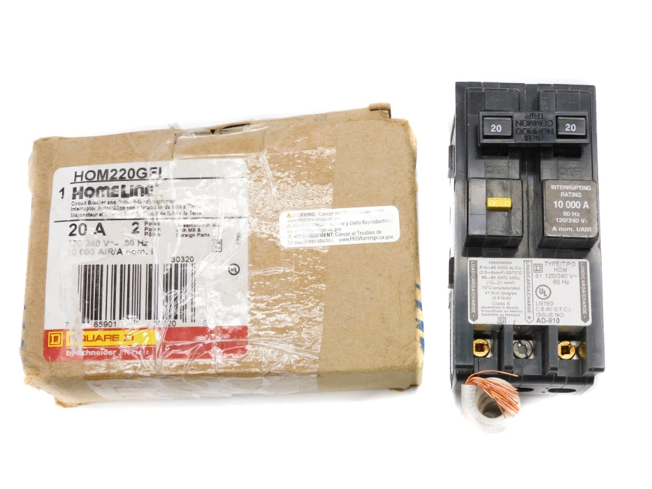 SQUARE D HOM220GFI 20A 120/240V NSMP
