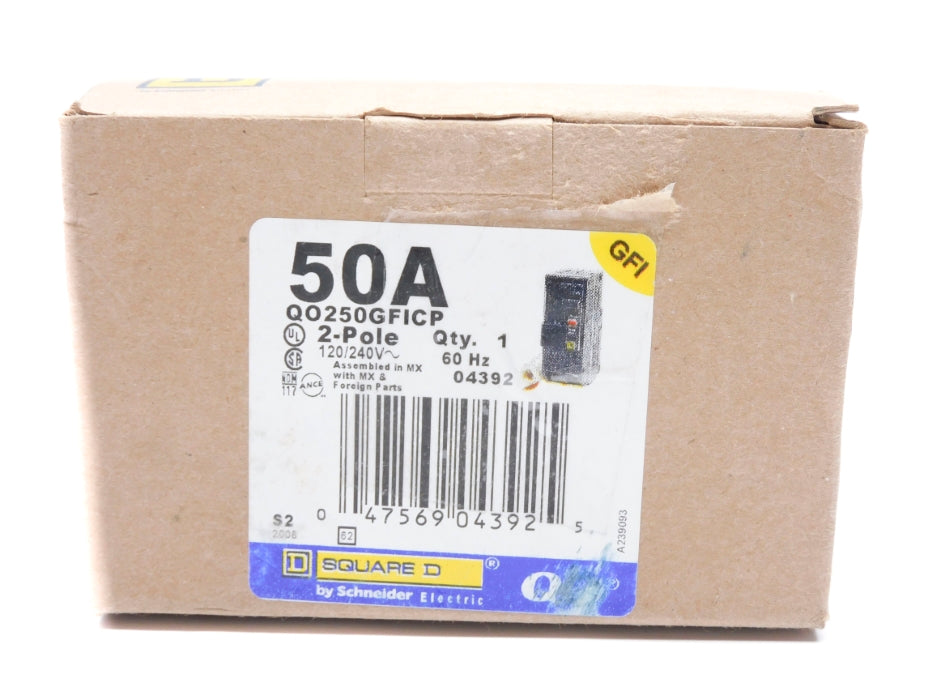 SQUARE D QO250GFICP 50A 120/240V NSMP