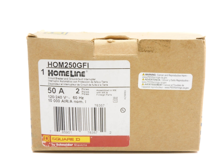 SQUARE D HOM250GFI 120/240V 50A NSMP