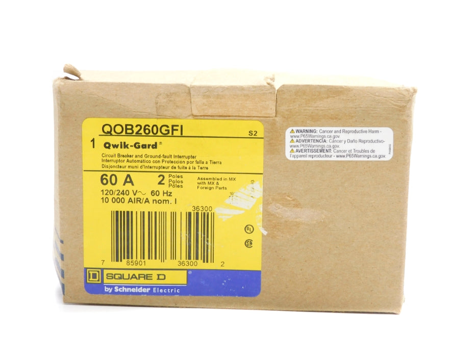 SQUARE D QOB260GFI 60A 120/240V NSMP