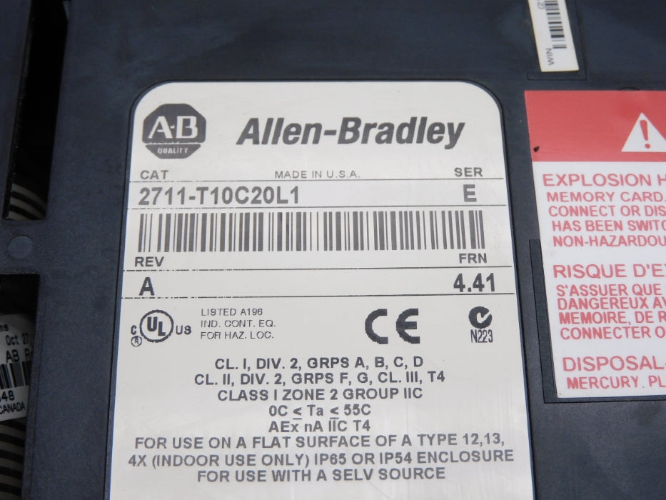 INDUSTRIAL SPARE PART 2711-T10C20L1 SER. E F/W 4.41 UNMP