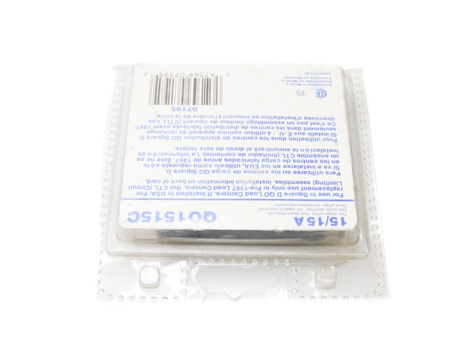 SQUARE D QO1515C 120/240V 15/15A NSMP