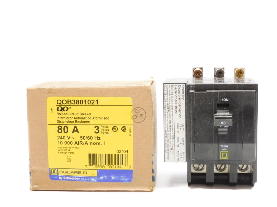 SQUARE D QOB3801021 80A 240V NSMP
