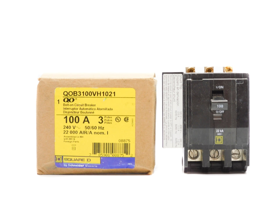 SQUARE D QOB3100VH1021 100A 240V NSMP
