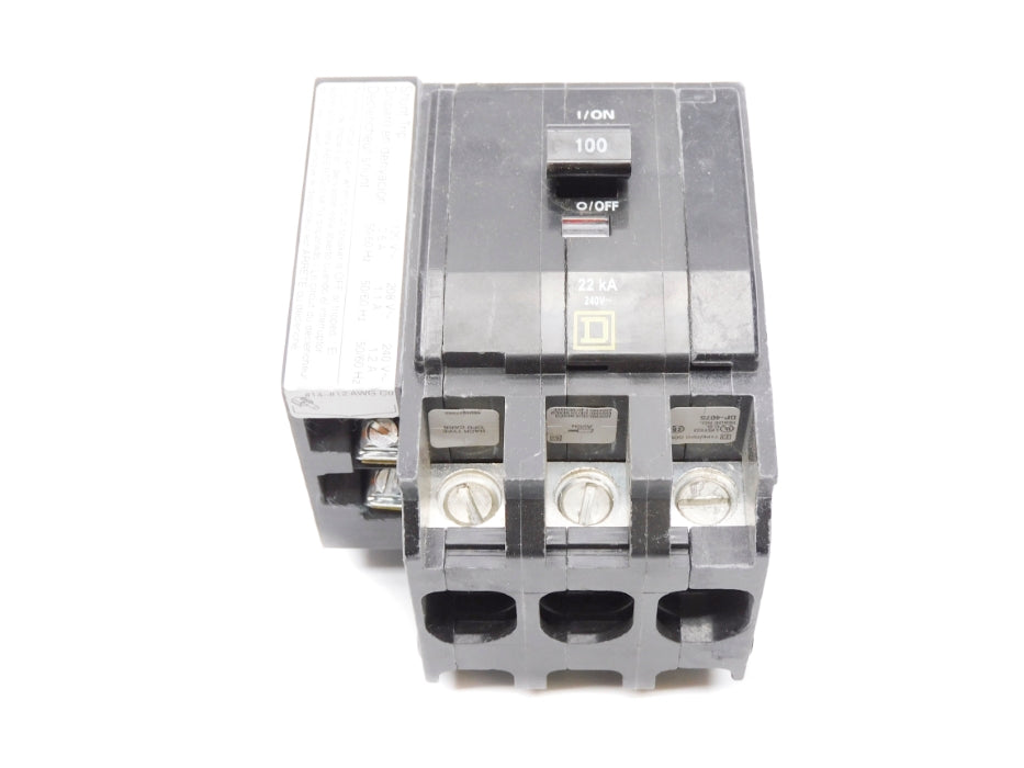 SQUARE D QOB3100VH1021 100A 240V NSNP