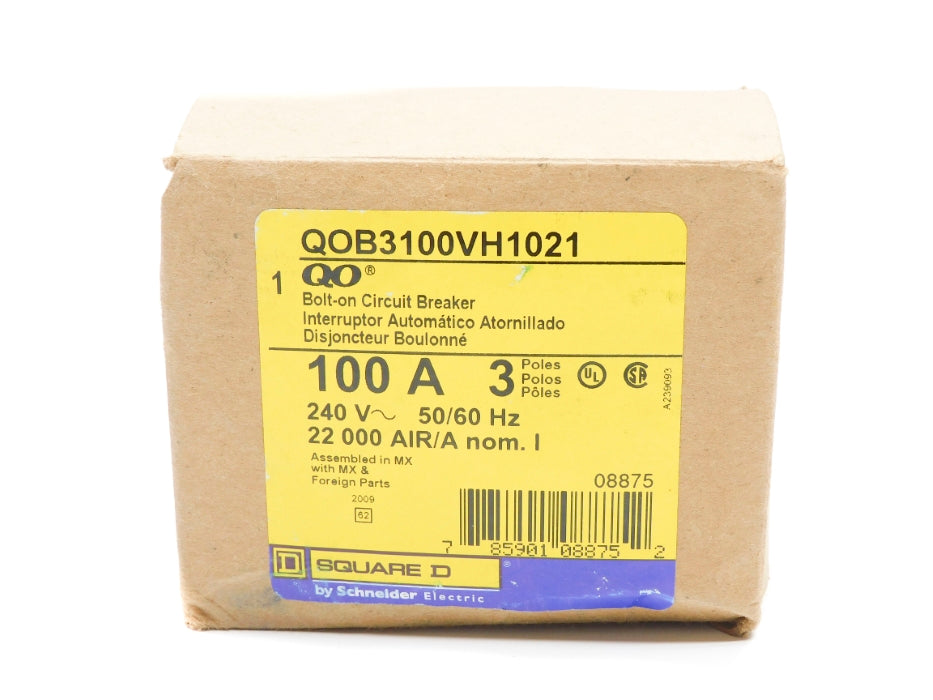 SQUARE D QOB3100VH1021 100A 240V NSMP