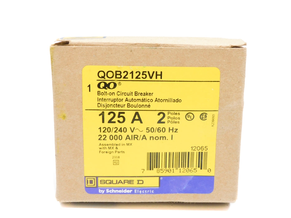SQUARE D QOB2125VH 125A 120/240V NSMP