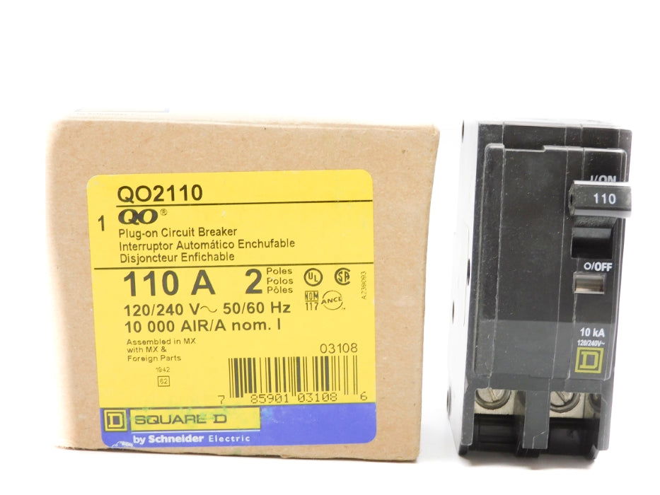 SQUARE D QO2110 120/240V 110A NSMP