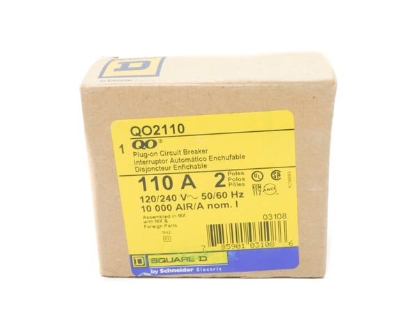 SQUARE D QO2110 120/240V 110A NSMP