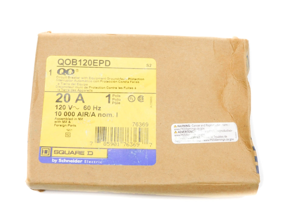 SQUARE D QOB120EPD 120V 20A NSMP