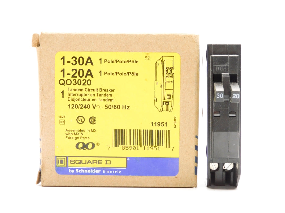 SQUARE D QO3020 120/240V 30/20A NSMP