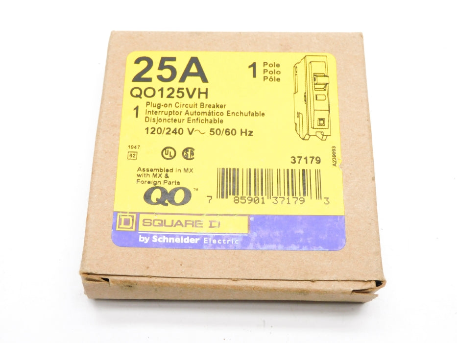 SQUARE D QO125VH 25A 120/240V NSMP