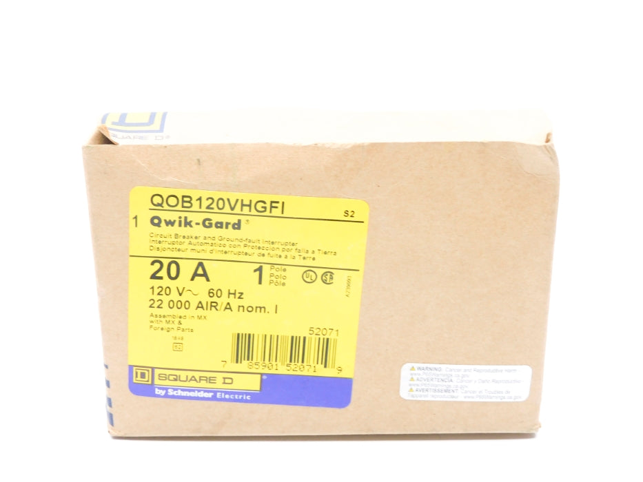 SQUARE D QOB120VHGFI 20A 120V NSMP