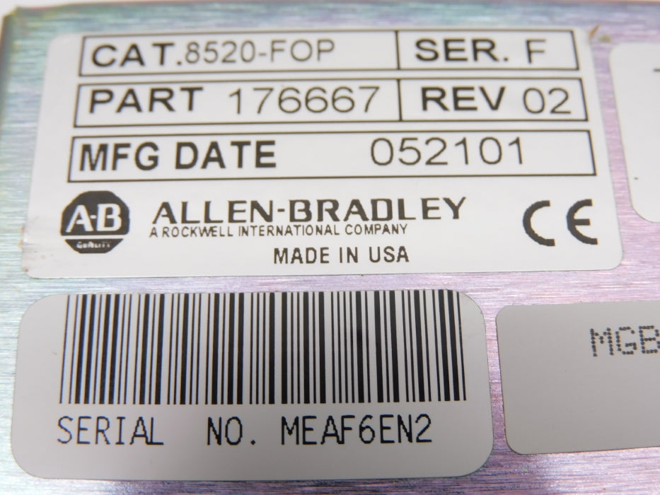 ALLEN BRADLEY 8520-FOP SER. F (BR/WH) NSMP