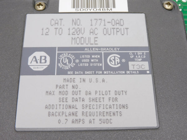 ALLEN BRADLEY 1771-OAD 12-120VAC NSMP