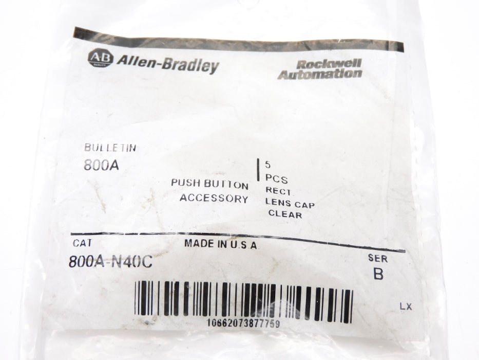 ALLEN BRADLEY 800A-N40C SER. B (PKG OF 5) NSMP