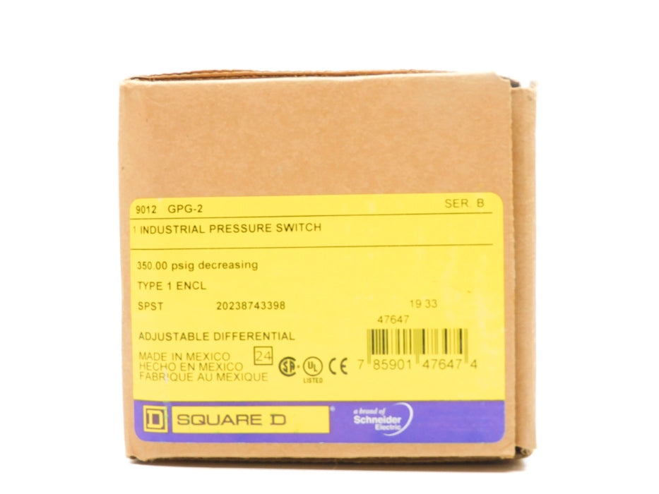 SQUARE D 9012GPG2 SER. B 350PSIG NSFS