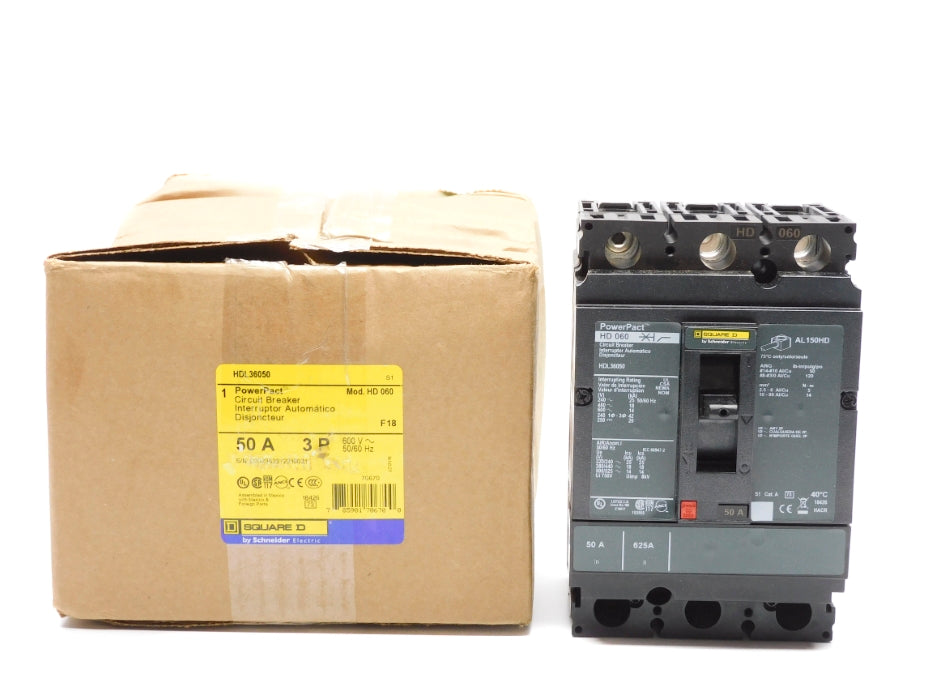 SQUARE D HDL36050 600V 50A NSMP