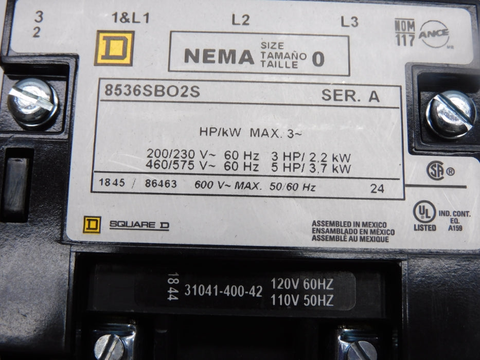 SQUARE D 8536SBO2V02S SER. A (AS PICTURED) NSMP