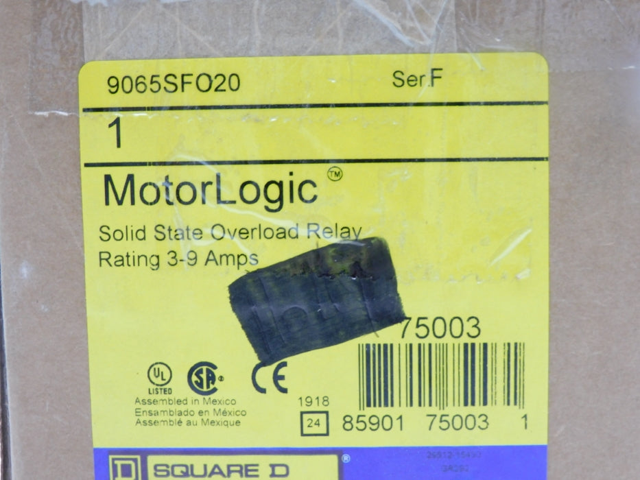 SQUARE D 9065SF020 SER. F 3-9A NSMP