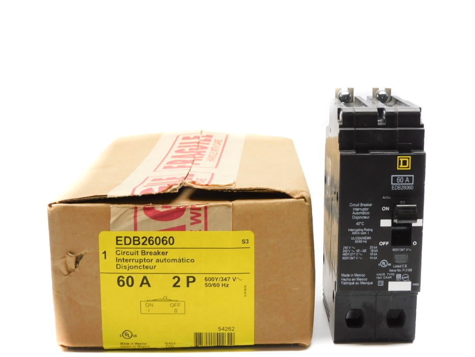 SQUARE D EDB26060 60A 600/347V NSMP