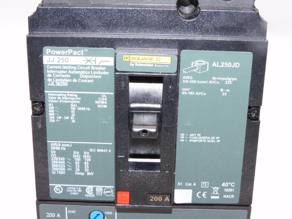 SQUARE D JJL36200 200A 600V NSMP