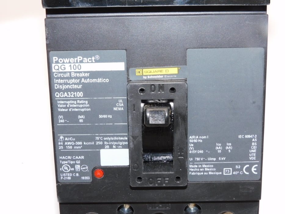 SQUARE D QGA32100 100A 240V NSMP