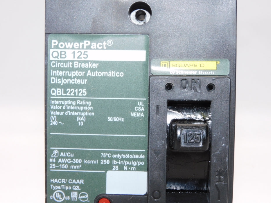 SQUARE D QBL22125 125A 240V NSMP