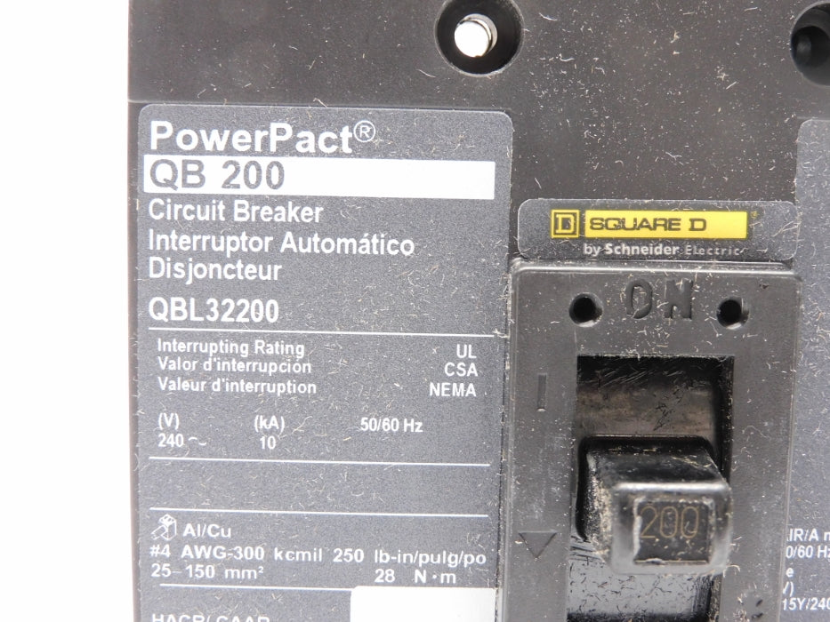 SQUARE D QBL32200 200A 240V (AS PICTURED) NSMP