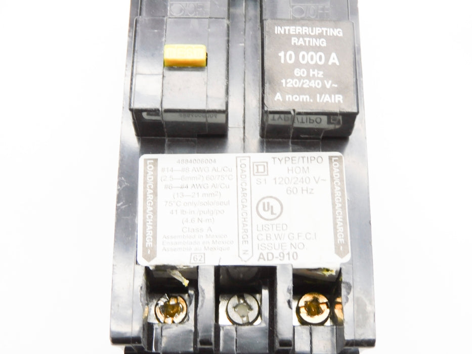 SQUARE D HOM220GFI 20A 120/240V UNMP