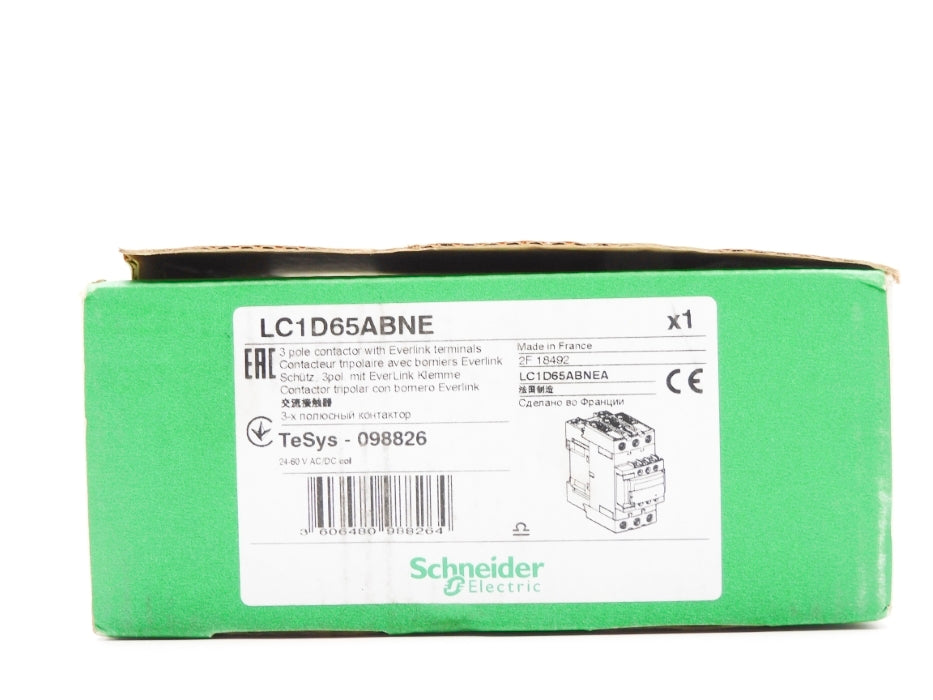 SCHNEIDER ELECTRIC LC1D65ABNE 24-60VAC/DC 80A NSMP