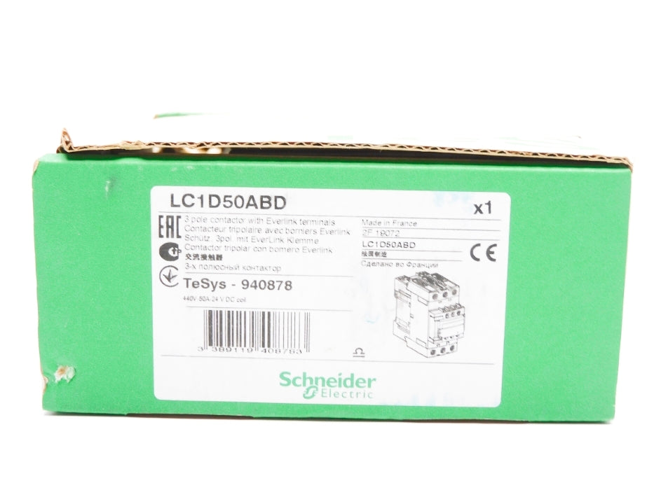 SCHNEIDER ELECTRIC LC1D50ABD 24VDC (AS PICTURED) NSMP