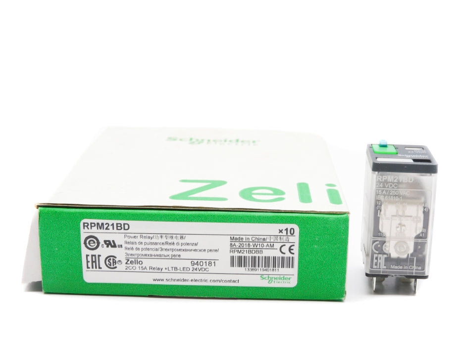SCHNEIDER ELECTRIC RPM21BD 24VDC 15A (PKG OF 10) NSMP