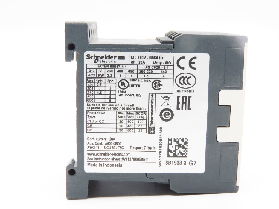 SCHNEIDER ELECTRIC LC1K09008G7 120V NSNP