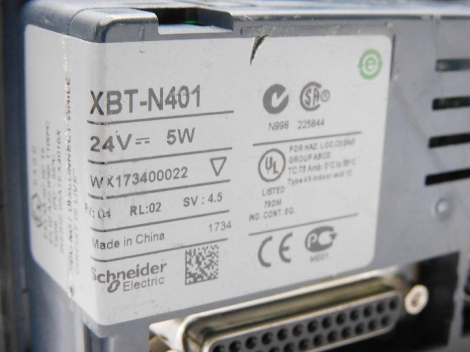 SCHNEIDER ELECTRIC XBT-N401 (AS PICTURED) NSNP
