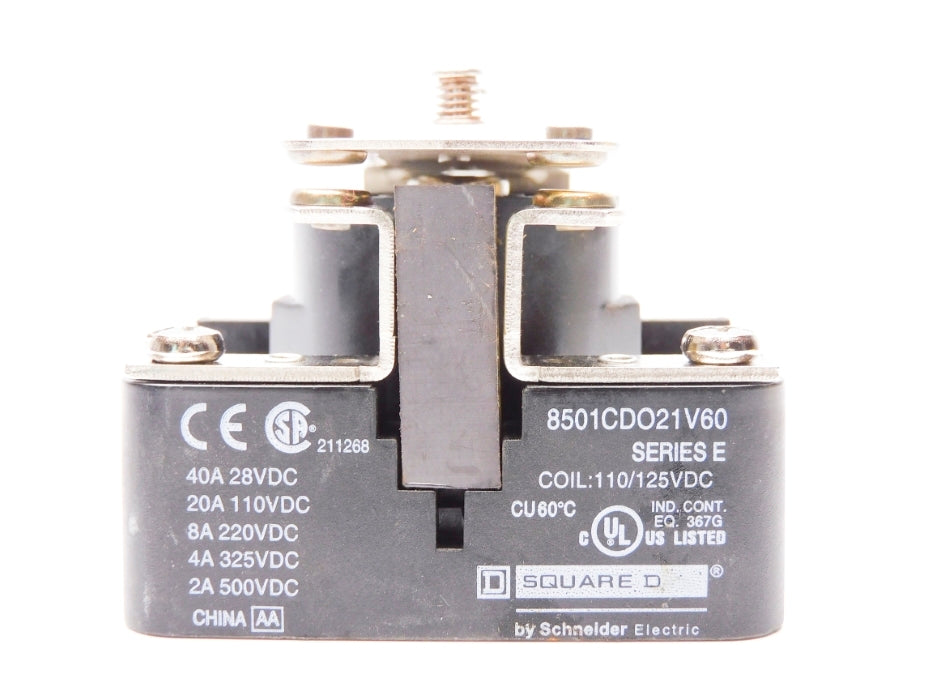 SQUARE D 8501CDO21V60 SER. E 110/125VDC 20A NSNP
