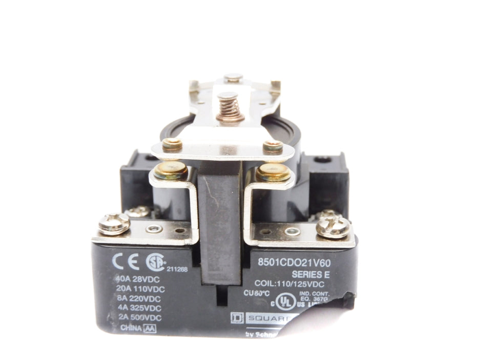 SQUARE D 8501CDO21V60 SER. E 110/125VDC 20A (AS PICTURED) NSNP