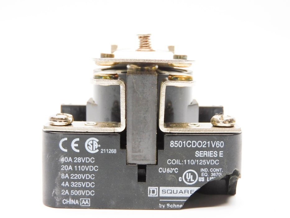 SQUARE D 8501CDO21V60 SER. E 110/125VDC 20A (AS PICTURED) NSNP